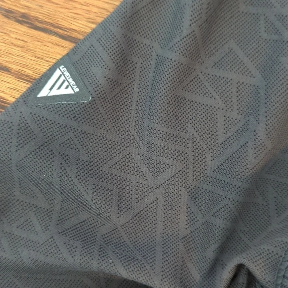 New charcoal Gray jacquard Knit Full Zip Activewear Runners Jacket  NWT Sz S